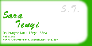 sara tenyi business card