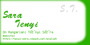 sara tenyi business card